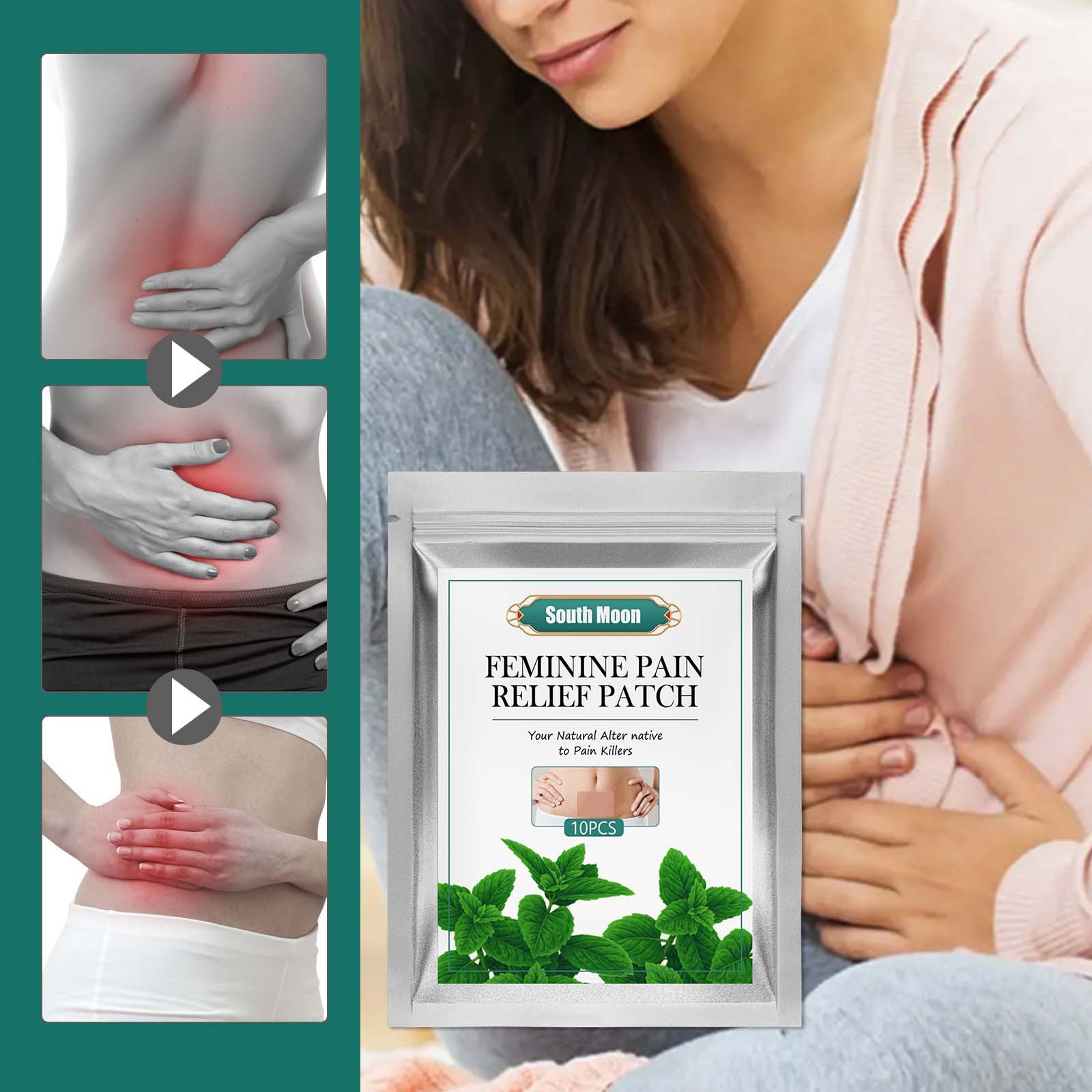 South Moon Menstruationspflaster gegen Bauchkrämpfe und Schmerzlinderung während der physiologischen Periode_voghion.com