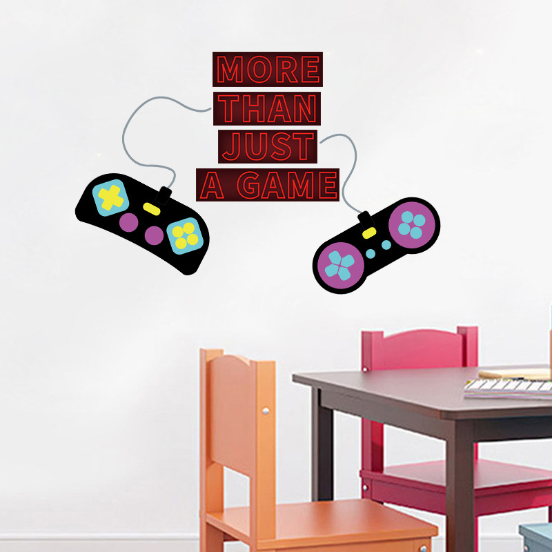 Cross-border new game handle living room bedroom room computer desk wall decoration stickers pvc self-adhesive removable 2