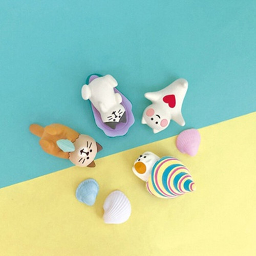 Japanese-style ZAKKA Ocean Series Shell Cat Miniature Cute & Creative Resin Figurines