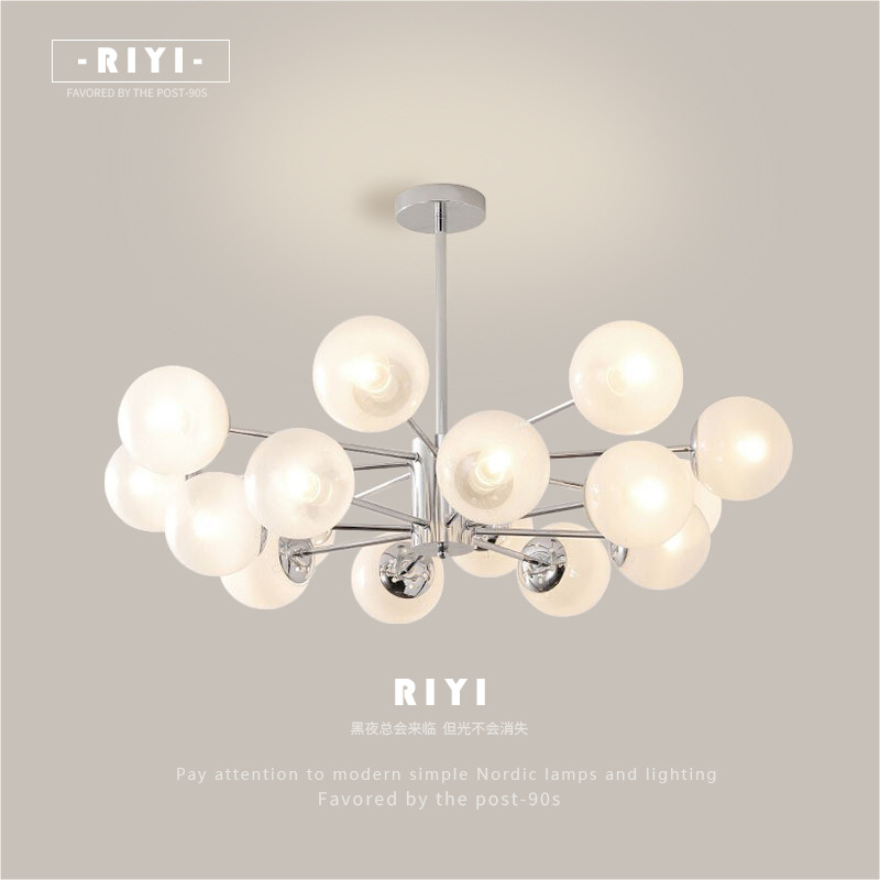 Lámpara nórdica de lujo nórdica de lujo creativo iluminación artística moderna simple atmósfera led lámparas de sala de estar