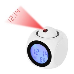 New multifunctional projection alarm clock LED light projection alarm clock Voice alarm clock Projection clock