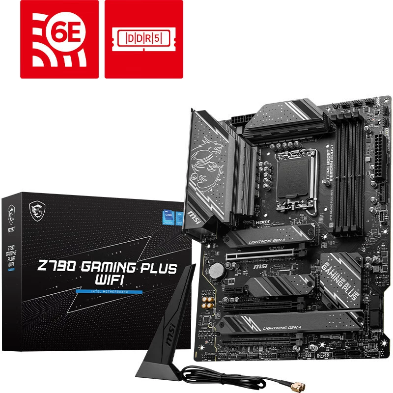Материнская плата для настольного ПК MSI Z790 GAMING PLUS WIFI DDR5 совместимая с CPU 14700
