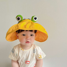 新款儿童夏帽子大帽檐空顶遮阳太阳帽男女宝宝防紫外线亲子贝壳帽