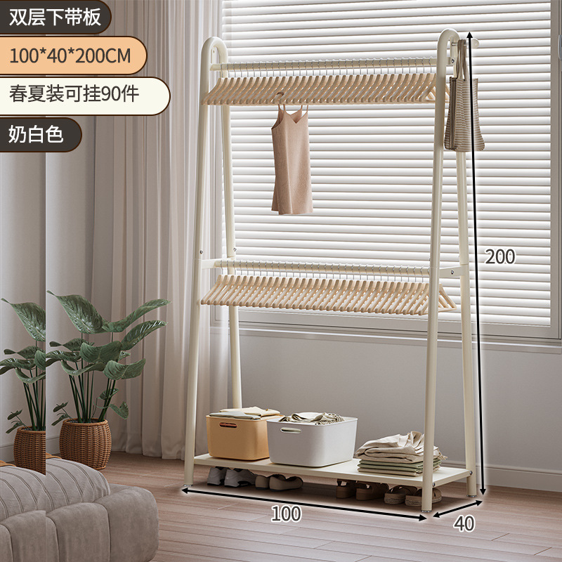 Percha de sombrero percha de ropa de piso para dormitorios caseros percha de ropa de aire de doble capa percha de ropa de aire simple percha de ropa interior