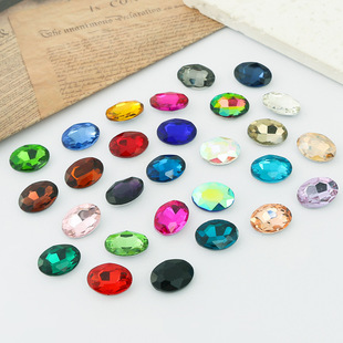 in stock wholesale pointed bottom oval rhinestone shaped glass drill diy crystal handmade nail paste diamond accessories