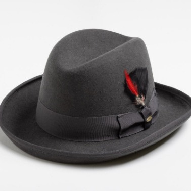 Hot selling British gentleman's pure wool bow, autumn and winter soft woolen hat, sheep felt top hat_voghion.com