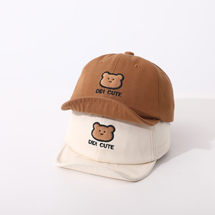 Numi star baby hat spring and autumn children's soft edge cap bear cute baseball cap cotton breathable baby hat
