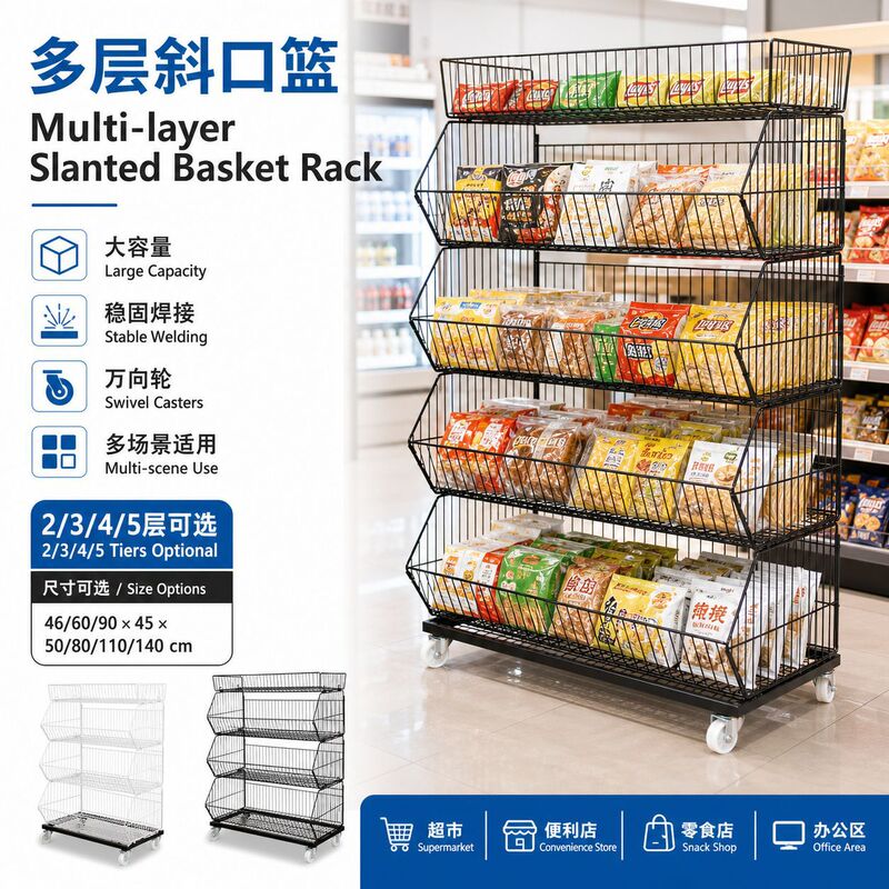 supermarket snack shelf diagonal basket store canteen convenience store shelf drugstore toy store storage rack display rack