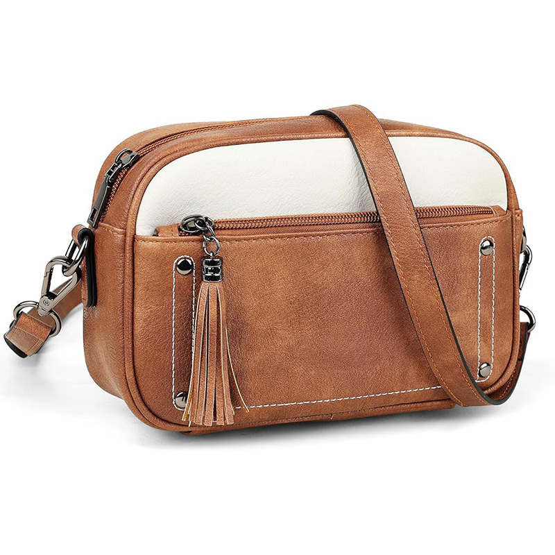 Women Crossbody Bag Vegan Leather Fashion Shoulder Bag with Adjustable Strap Tassel Messenger Bag Commute Small Square Bag Women Crossbody Bag Vegan Leather Fashion Shoulder Bag with Adjustable Strap Tassel Messenger Bag Commute Small Square Bag