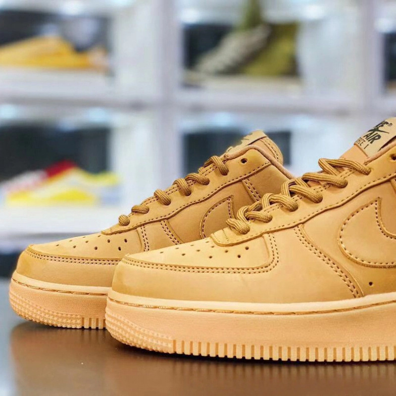 莆田純正スエード エア フォース ワン ウィートカラー ロートップ スニーカー AF1 ピュアホワイト メンズ レディース シューズ ティファニー マカロン|undefined