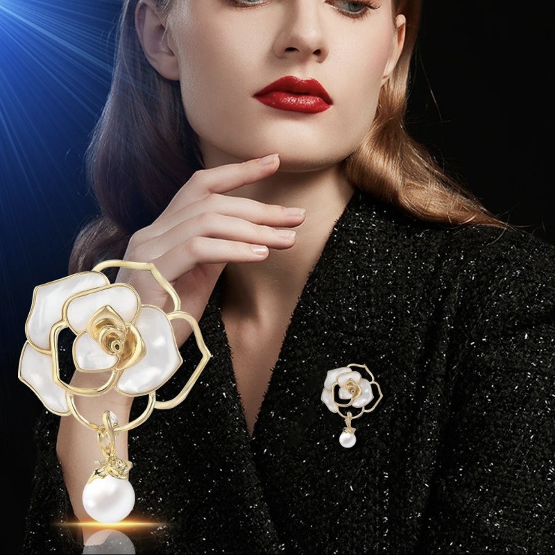 Broche haut de gamme en alliage de camélia, nouveauté 2023. Fabricant et vente en gros._voghion.com