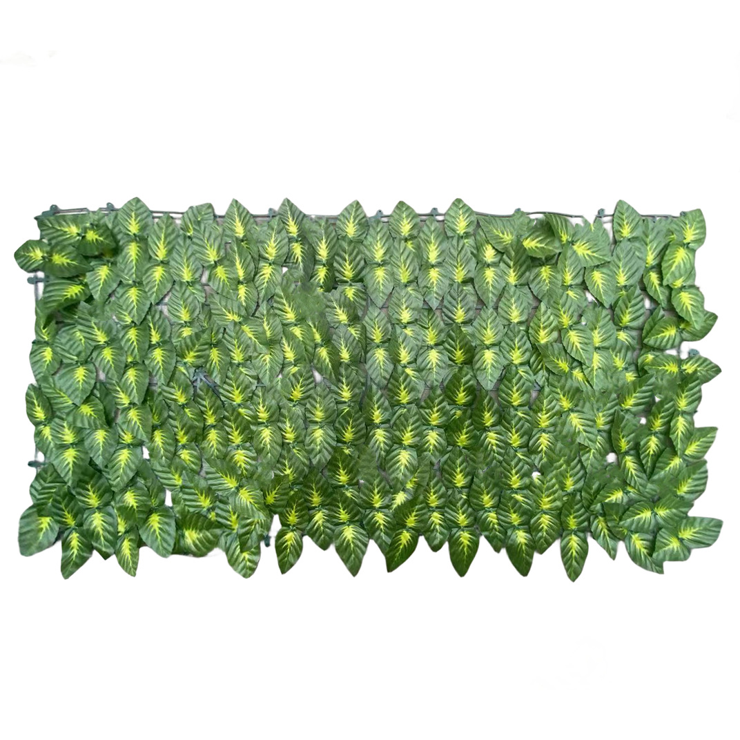 Valla artificial transfronteriza valla de hoja valla artificial Planta artificial ratán valla decorativa al por mayor