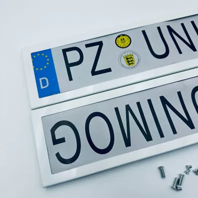 Square Metal License Plate Frame, Sturdy: License plate holder/license plate holder