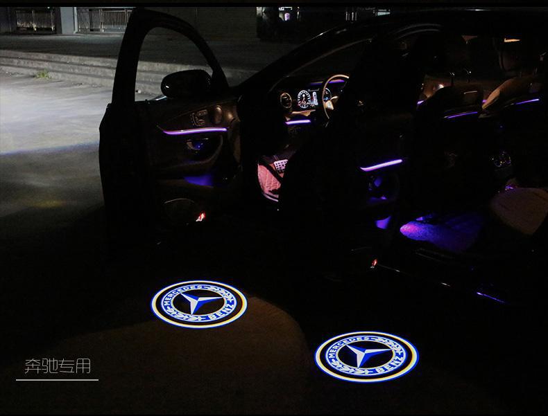 Suitable for Mercedes-Benz welcome lamp e-class 200/260l/300l/c-class/a-class glcglb door modified projection lamp