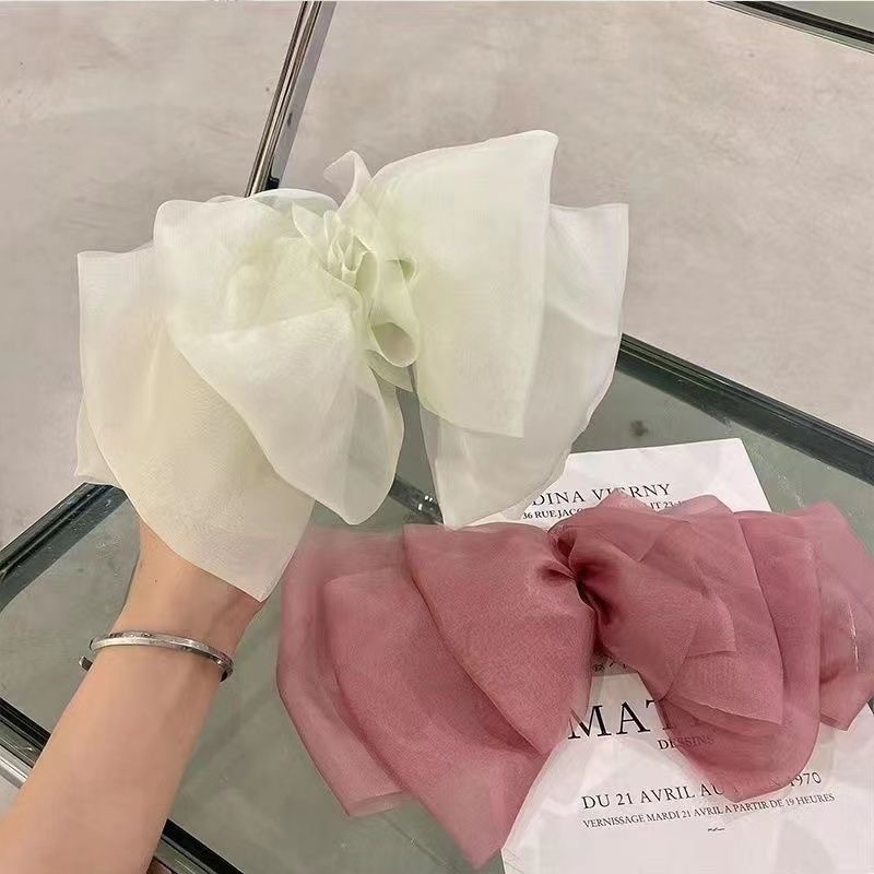 Shiffon big ultra thin hairgrip with bow