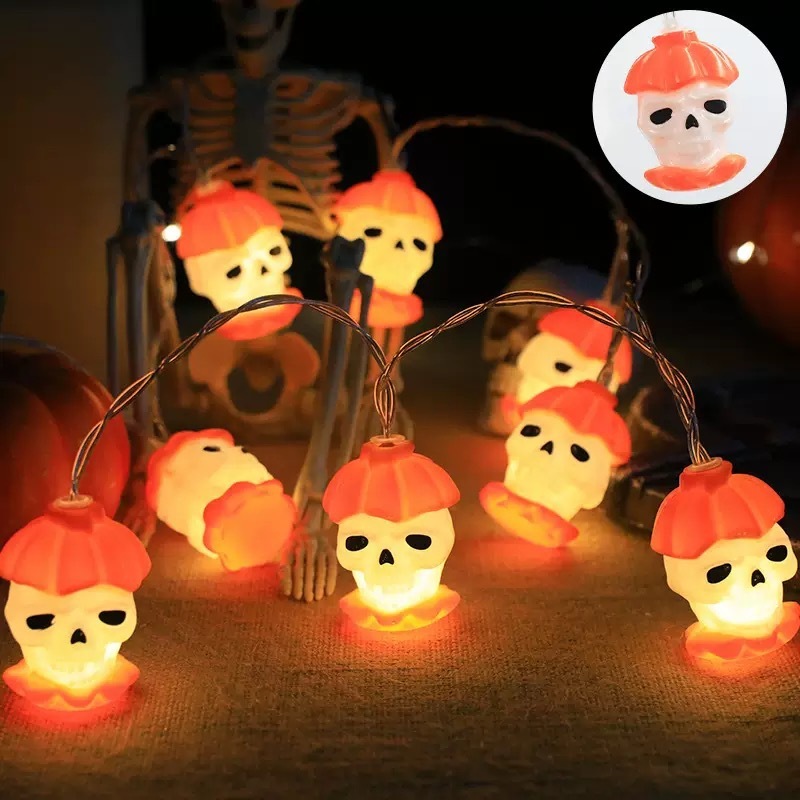 ハロウィンライトストリング LED ストリングライトカボチャ装飾ライトハロウィンライトバッテリーボックス雰囲気ライトストリングライト LED ストリングライト|undefined