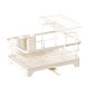 Drain Bowl Rack Household Carbon Steel Dish Storage Rack Kitchen Storage Rack Chopstick Barrel Double-Layer Dish Drain Rack