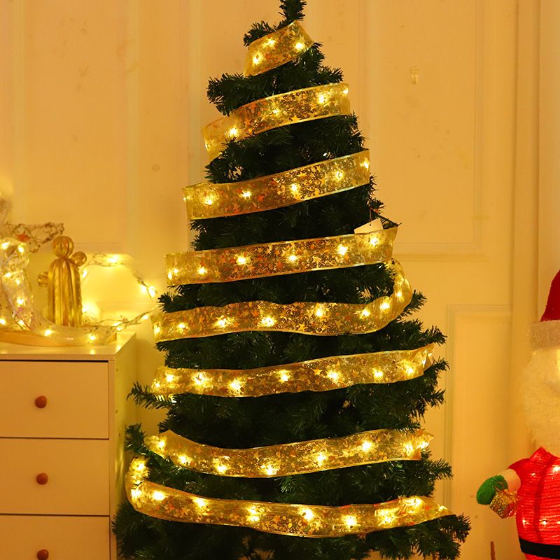 Luces decorativas navideñas Cintas Luces LED Cadena Decoraciones navideñas Árbol de Navidad Luces decorativas Colgante Regalos Cintas