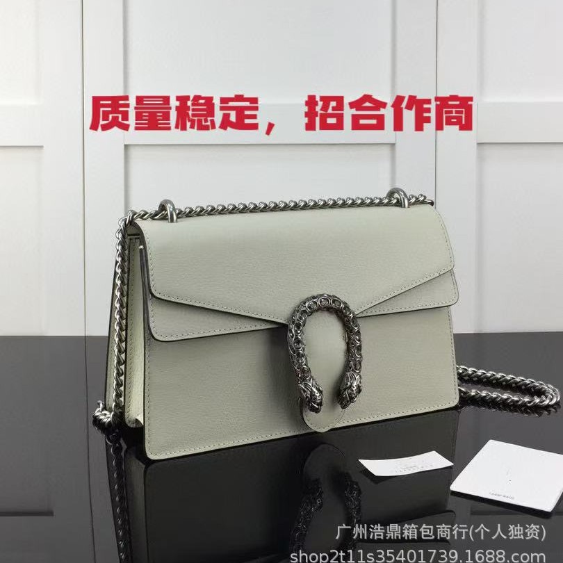 招代理广州顶级版2025新款链条百搭虎头复古单肩包斜跨酒神女婚包