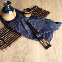 日本筷子家用高档木筷轻奢风实木筷子日式竹筷子