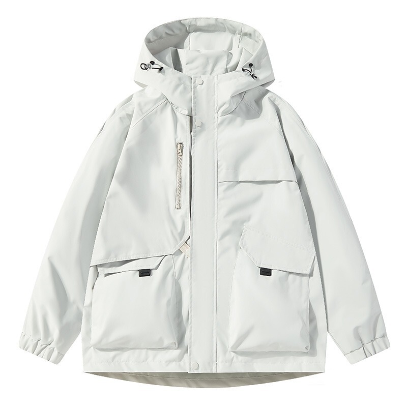 American Outdoor Hooded Jacket Men's Spring and Autumn Loose Functional Style Jacket Fashionable Sports Work Jacket