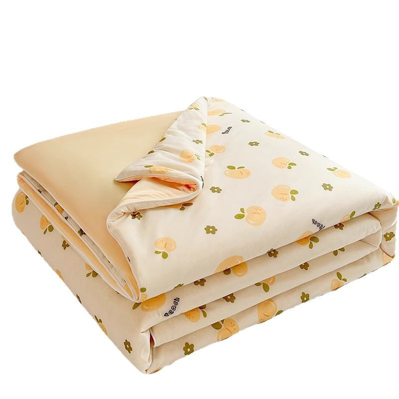 Seda fresca de verano Edredón fresco de verano Edredón de aire acondicionado Dormitorio individual Edredón de verano de seda de hielo doble Edredón fino Se puede lavar a máquina