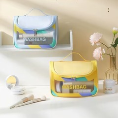 pu透明化妝洗漱包大容量pvc洗浴袋半透明磨砂便攜收納包女