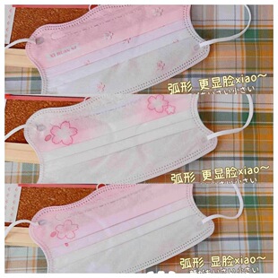 Butterfly V-shaped High-value Cherry Blossom Six-color Separate Packaging Mask 2025 New Windproof Ins Style Three-layer Men and Women