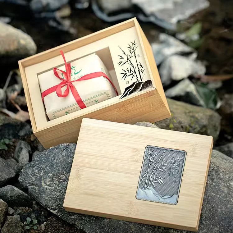 问竹绿茶陶瓷茶罐包装盒空礼盒红茶岩茶明前龙井狮峰龙井通用包装