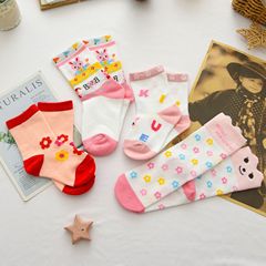 Japanese-style Miki socks for boys and girls, 24th autumn new children's socks, cartoon rabbit multicolor regular crew socks A31