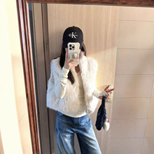 正确版！两穿毛毛羽绒服马甲女冬季2024新款无袖坎肩高级感上衣