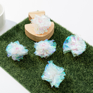 Amazon new white ringing paper ball cat sound toy bite-resistant interactive fairy modeling factory direct sales