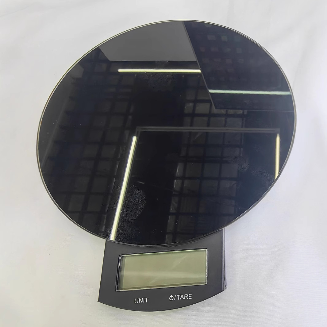 2025 transfronterizo Amazon escala electrónica pantalla retráctil 5kg horneado de alimentos redondo de vidrio pesa escala de cocina