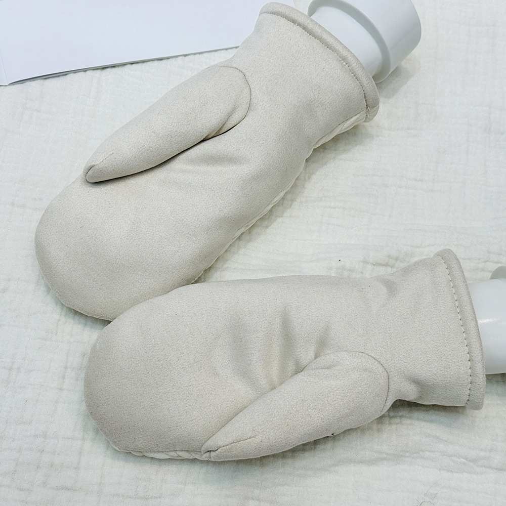 Invierno nuevo creativo de moda guantes de calentamiento estampado de esmalte grueso guantes antifrío de alta cara al por mayor