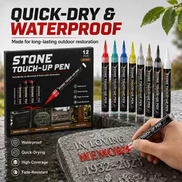 Cross-border tombstone pen, extra-large capacity 5mm inscription repair pen, metal pen, touch-up paint pen, waterproof and high-temperature resistant