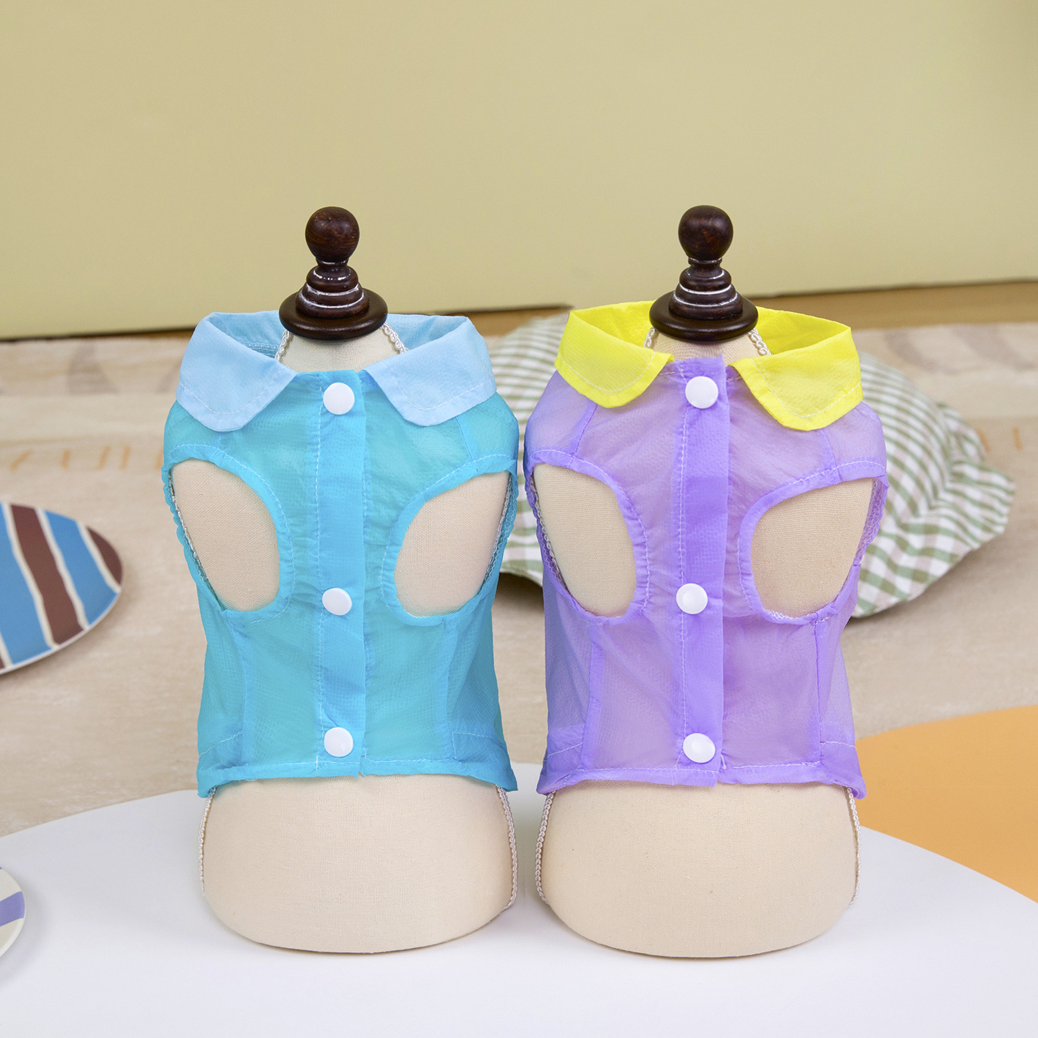 Spring/Summer Lightweight Comfortable Cooling Pet Sun Protection Clothing Ultra Thin Polyester Fabric Dog Clothes_voghion.com