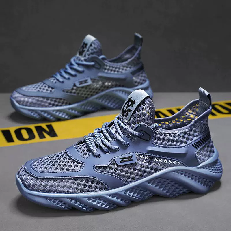 GG71 новые мужские кроссовки trace stream shoes, водо- related shoes, high net shoes hollow shoes, air -breathable net cloth sports tide shoes 38 yards