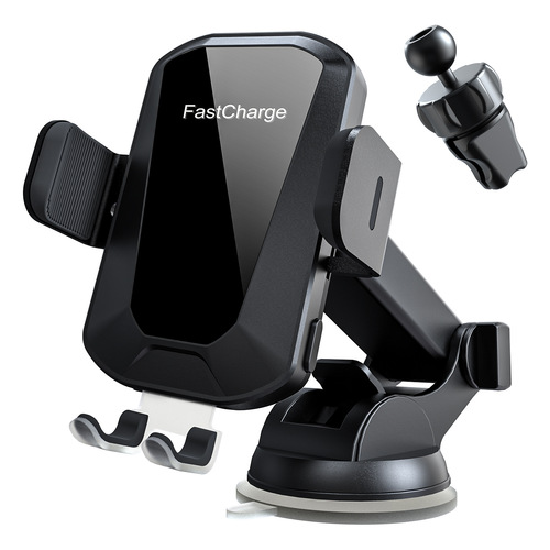 Car phone holder 15W fast charging car air vent clip with automatic sensing three-axis linkage night ambiance light