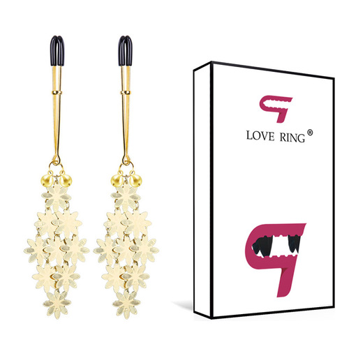 Breast clips, sex bells, sm, feather metal vibrating nipple rings for women, adult flirting toys, sex products, love rings