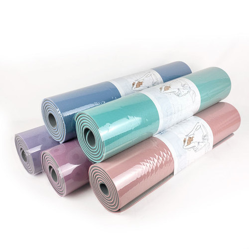 TPE single color two color yoga mat enlarged skipping rope shock absorbing mat silent thickened non-slip children's dance mat wholesale