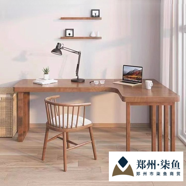 Solid Wood Desk Corner Desktop Computer Table Home Bedroom Wall Simple L-Shaped Table Corner Study Desk
