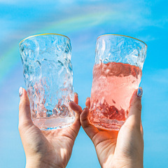 High-Beauty Glacier Glass Cup, Instagram Style Coffee Breakfast Milk Juice Tea Water Cup, Opening Gift, Wholesale