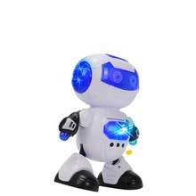 地攤玩具新款電動炫舞智能機器人七彩燈光音樂兒童玩具跳舞機器人