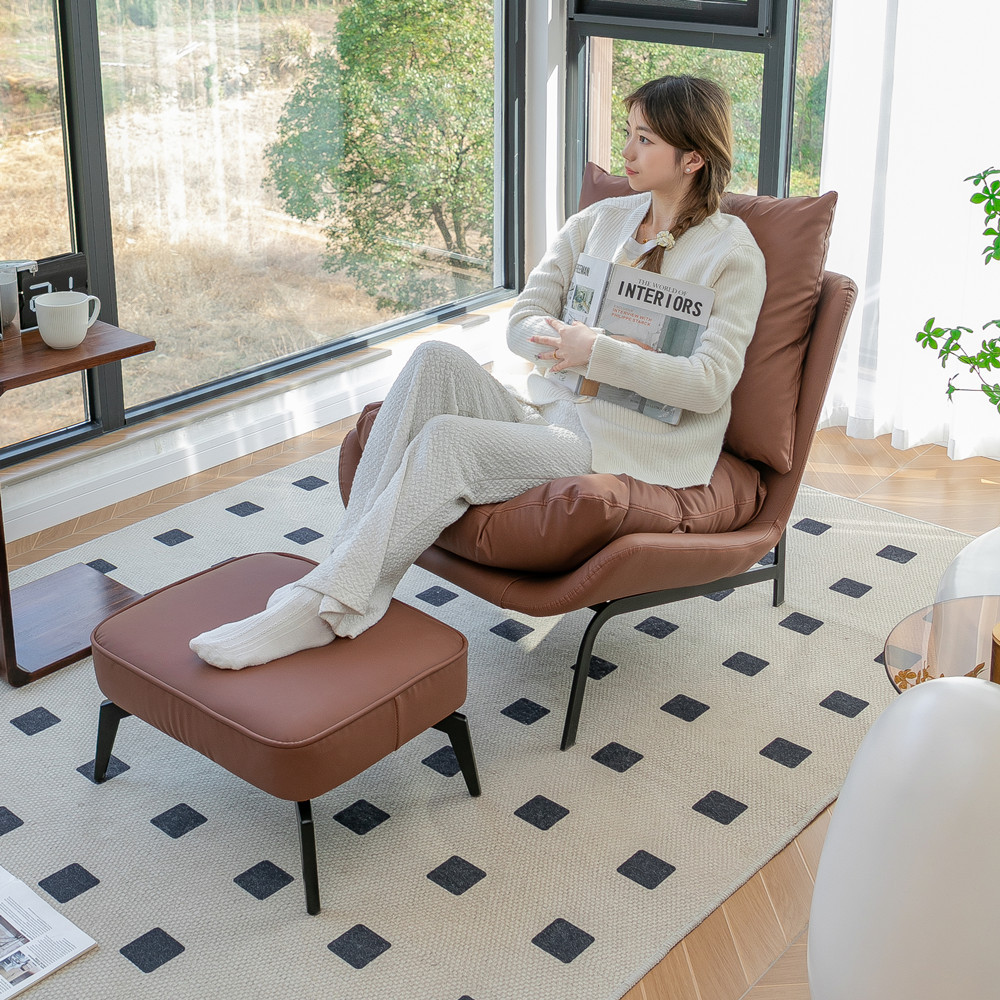 싱글 소파 의자 게으른 발코니 현대 미니멀 한 이탈리아 라운지 의자 거실 발코니 타이거 디자이너 안락 의자