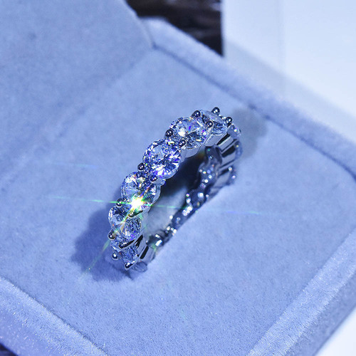 ins European and American luxury princess assured row ring imitation moissanite bright super flash heart-shaped oval open ring