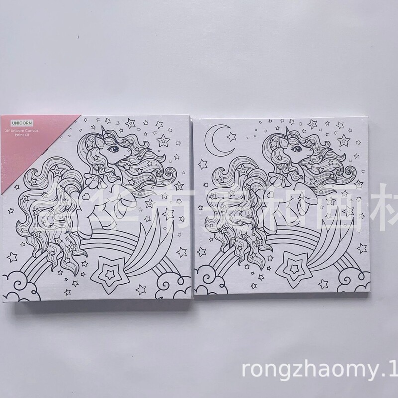 Factory direct children's DIY acrylic pigment unicorn frame suit
