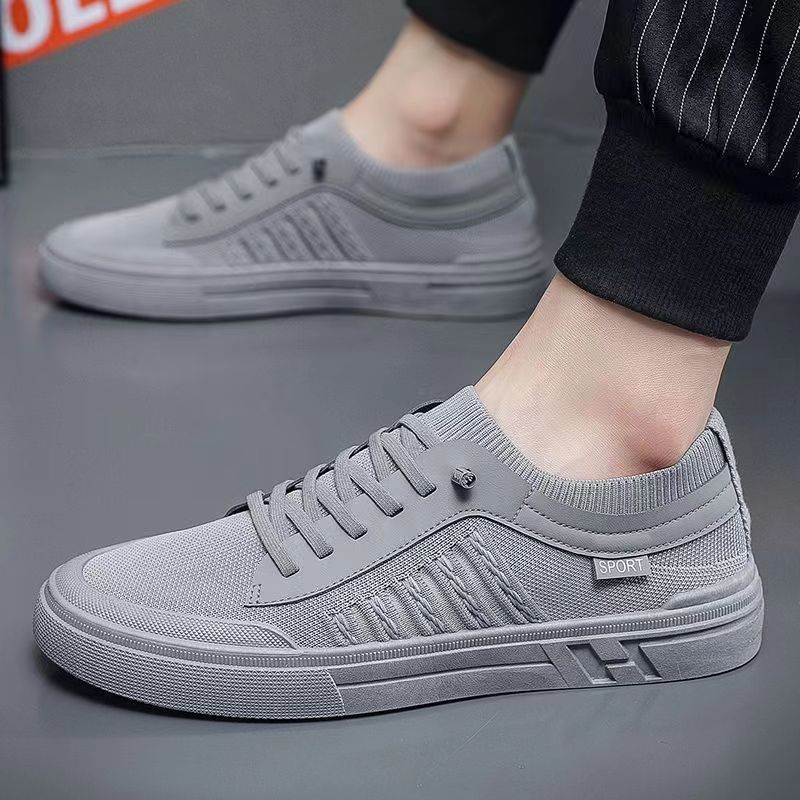Casual shoes men's new board shoes 2023 summer fashion all-match outdoor fashion shoes wholesale flying woven breathable board shoes