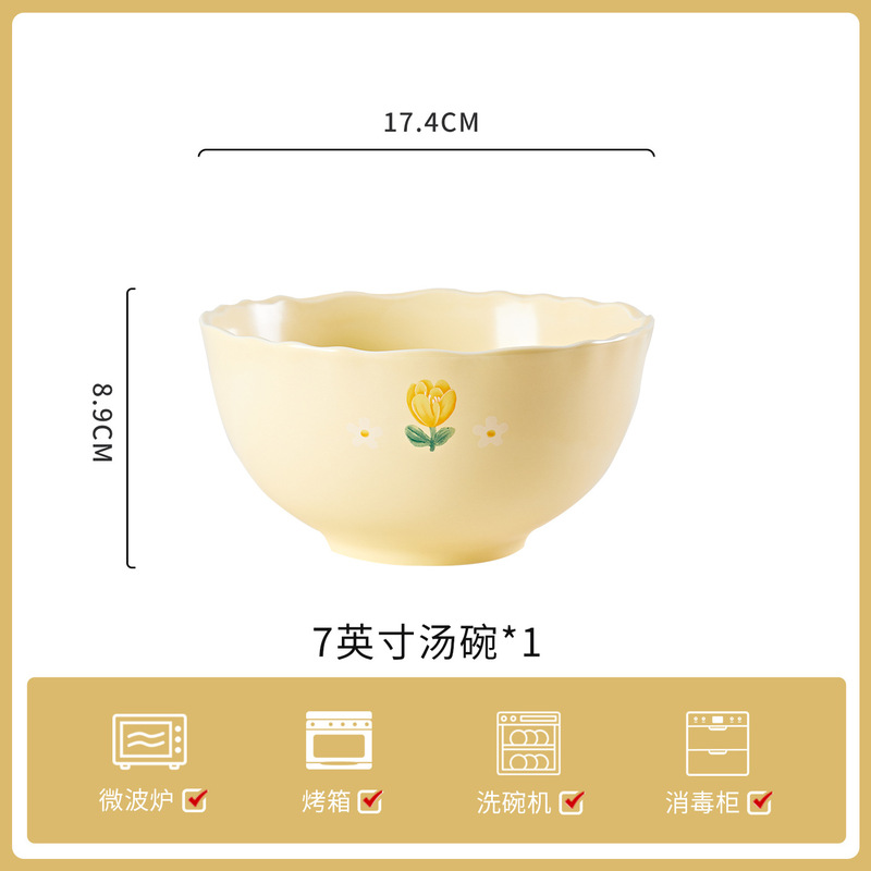 下絵付陶磁器食器 2025 新しいシンプルな高品質のボウルと箸、ライスボウルとディッシュセット、ライスボウル、ヌードルボウル、スープボウル|undefined