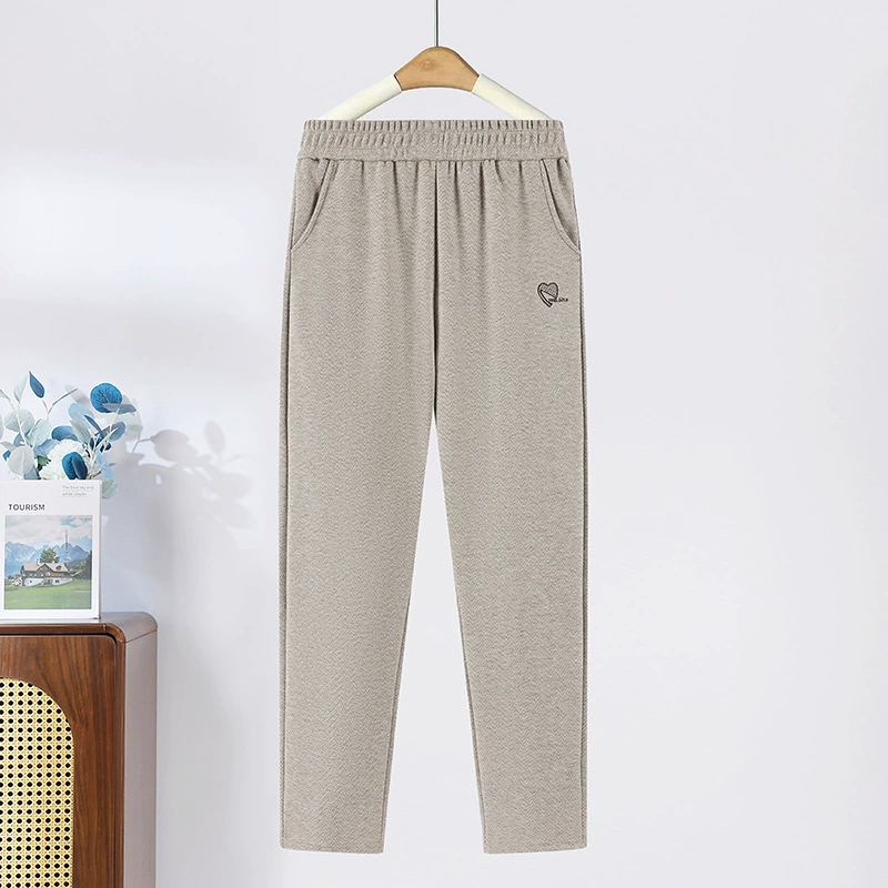 Женщины среднего и пожилого возраста мамы брюки весна и осень с высокой талией, осень и зима свободные прямые брюки бабушки свободные повседневные брюки брюки брюки