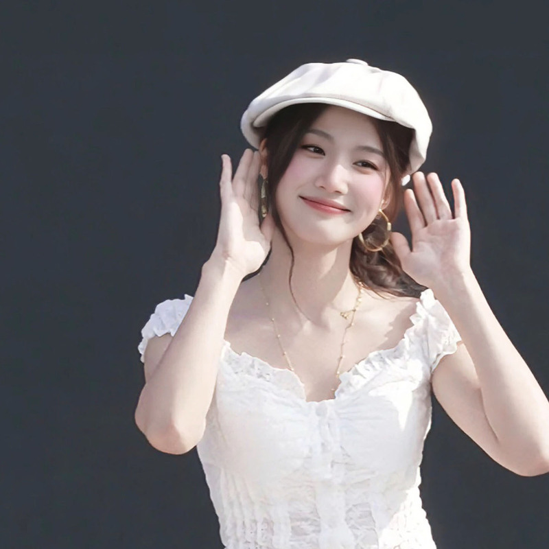 卢昱晓同款复古前进帽女街头甜美百搭显脸小青年画家帽新款八角帽|undefined